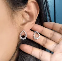 Waterdrop Full Moissanite Diamond Stud Earrings – Image 6