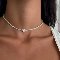 2mm Full Moissanite Tennis Riviera Necklace – Image 7