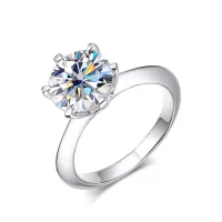 1-10 Carat Solitaire Moissanite Engagement Ring – Image 3