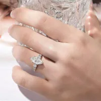 3ct Marquise Cut Moissanite Engagement Ring – Image 4