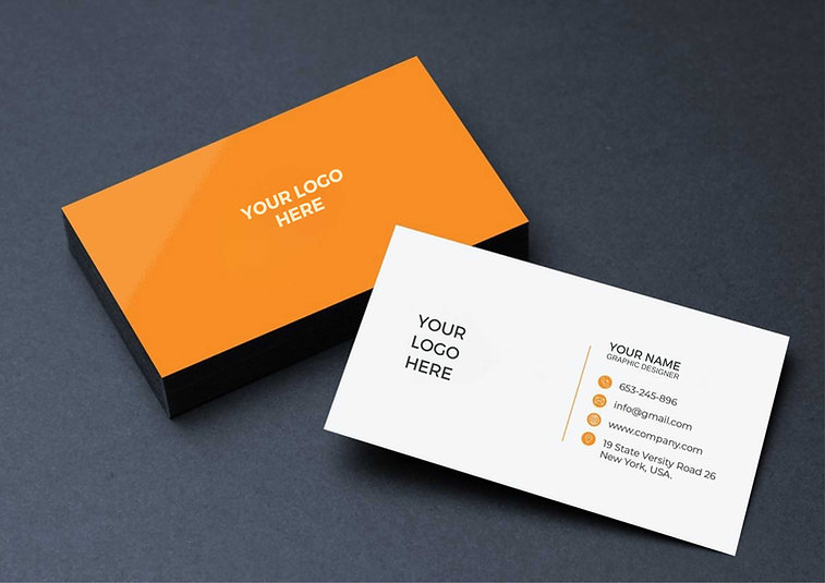 Business  Cards – 2" x 3.5" U.S. Standard, Horizontal, 100, Full Color Front & Back , 14 pt. Gloss, None