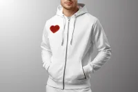 Embroidered Full-Zip Hoodie Sweatshirt – Image 2