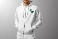 Embroidered Full-Zip Hoodie Sweatshirt – Image 3