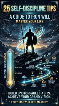 25 Self-Discipline Tips for Long-Term Success – PDF Download