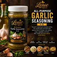 Lenie Spices All-Purpose Garlic Seasoning – 6 oz – Image 1