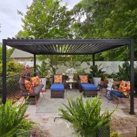 LOUVERED PERGOLA - 60MPH (ALUMINUM POST) – 10x13
