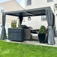 LOUVERED PERGOLA - 72MPH (ALUMINUM) – 10x13
