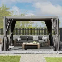 LOUVERED PERGOLA - 72MPH (ALUMINUM) – 10x12