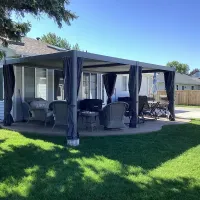 LOUVERED PERGOLA - 72MPH (ALUMINUM) – 12x20