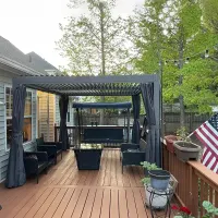 LOUVERED PERGOLA - 72MPH (ALUMINUM) – 12x16