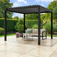 LOUVERED PERGOLA - 100MPH (STEEL) – 10x20