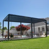 LOUVERED PERGOLA - 100MPH (STEEL) – 10x10