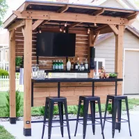 WOOD GAZEBO - Sloped Bar – Image 1