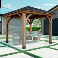 WOOD GAZEBO - Peaked Roof – 5x6
