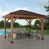 WOOD GAZEBO - Peaked Roof – 10x12