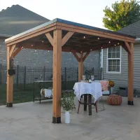 WOOD GAZEBO - Sloped Roof – 12x9.5