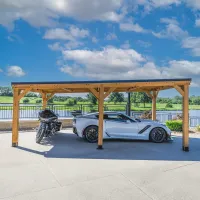WOOD GAZEBO - Sloped Roof – 12x20