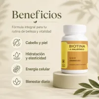 Biotina + Ácido Hialurónico + Coenzima Q10 + Arginina AKG – Imagen 2