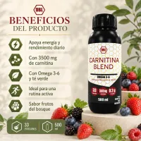 Carnitina Blend Omega 3-6 – Frutos del Bosque 500 ml – Image 2