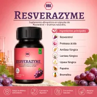 RESVERAZYME – Resveratrol + Enzimas Naturales | 60 Cápsulas – Image 4