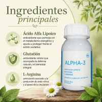 ALPHA-3 – Ácido Alfa Lipoico + Glutatión + L-Arginina – Imagen 4