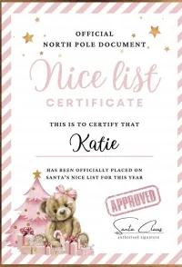 Pink nice list  – Image 1