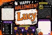Halloween activity sheet – Image 1