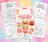 Jelly cat inspired colouring book  – Image 1