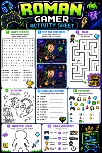 Gamer activity sheet – Image 1