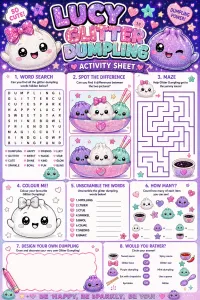 Glitter dumpling activity sheet  – Image 1