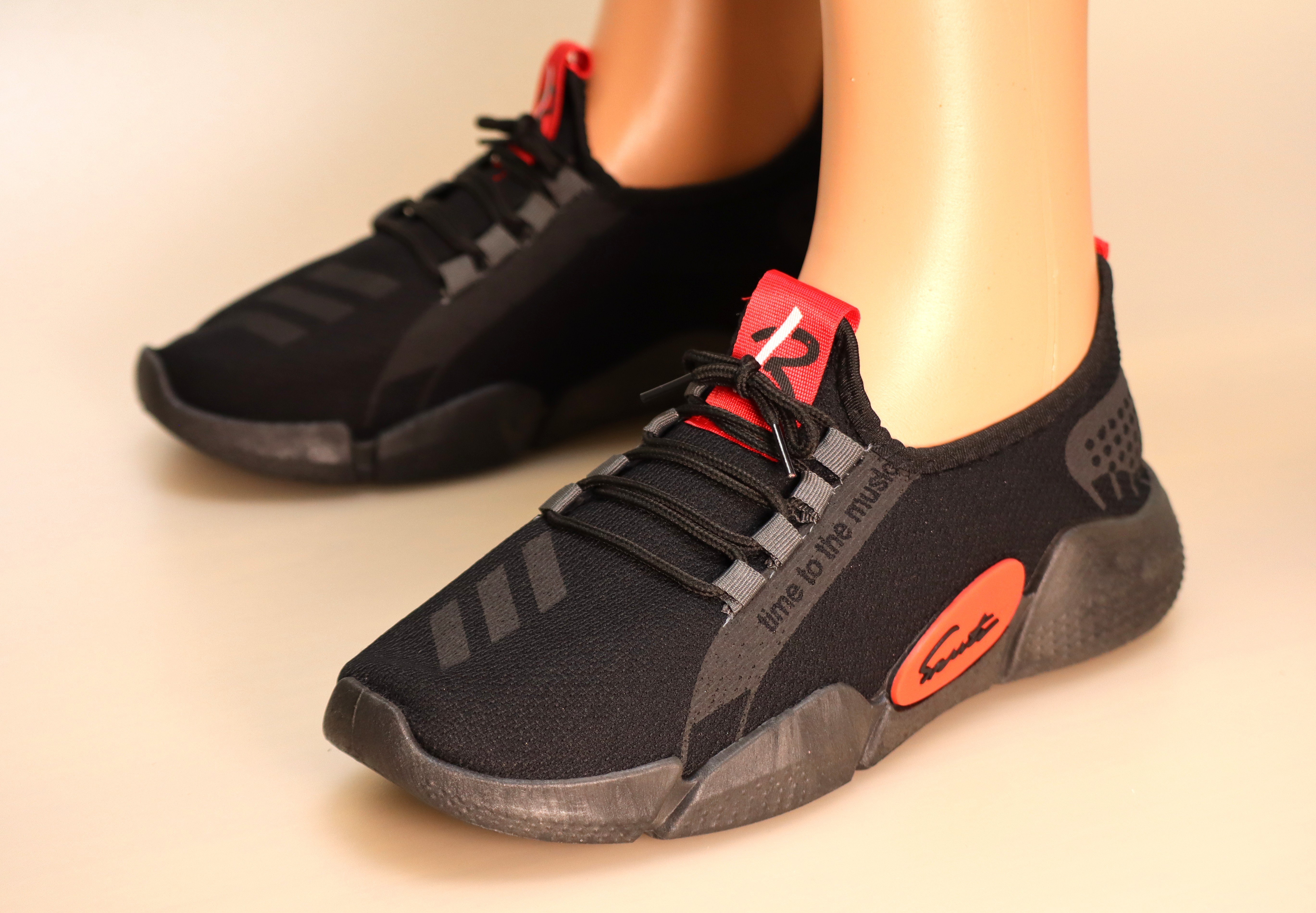 Sports, Black & Grey Walking Shoe – Image 2