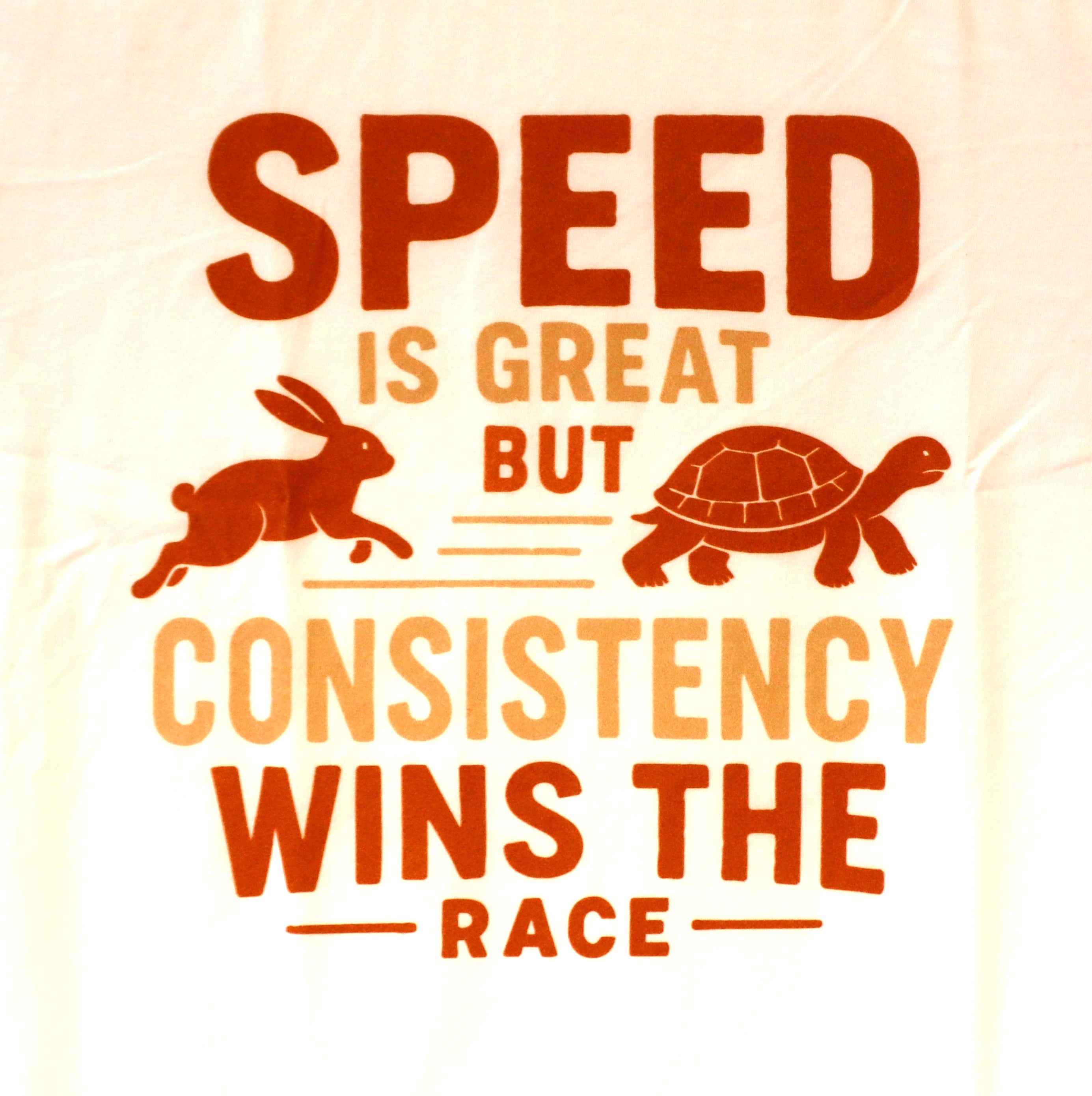 Tshirt White/Black/Grey - Speed Is Great – Medium, White