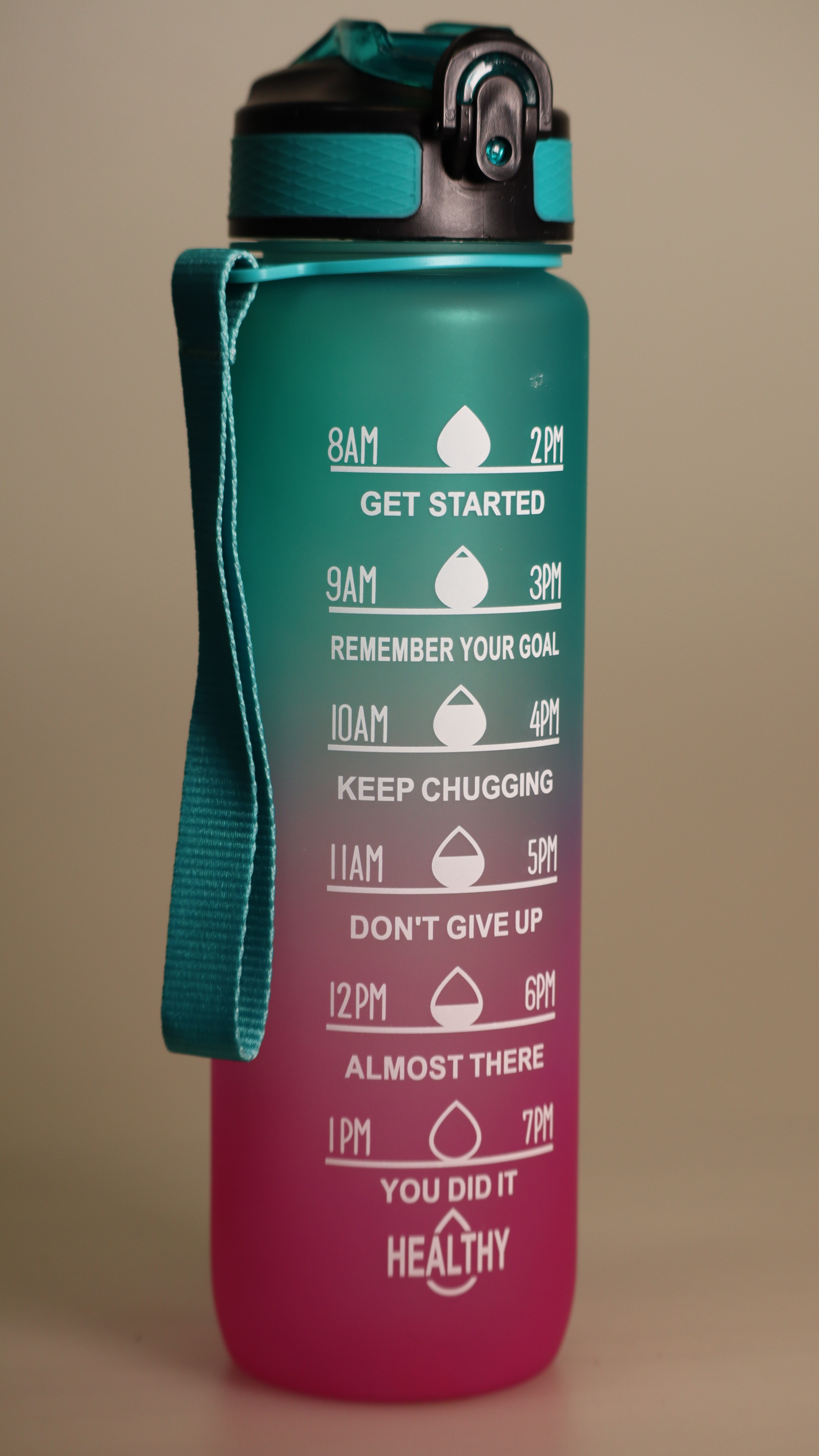 32 oz Motivational Drinking Large Bottle w_Strap – Image 19
