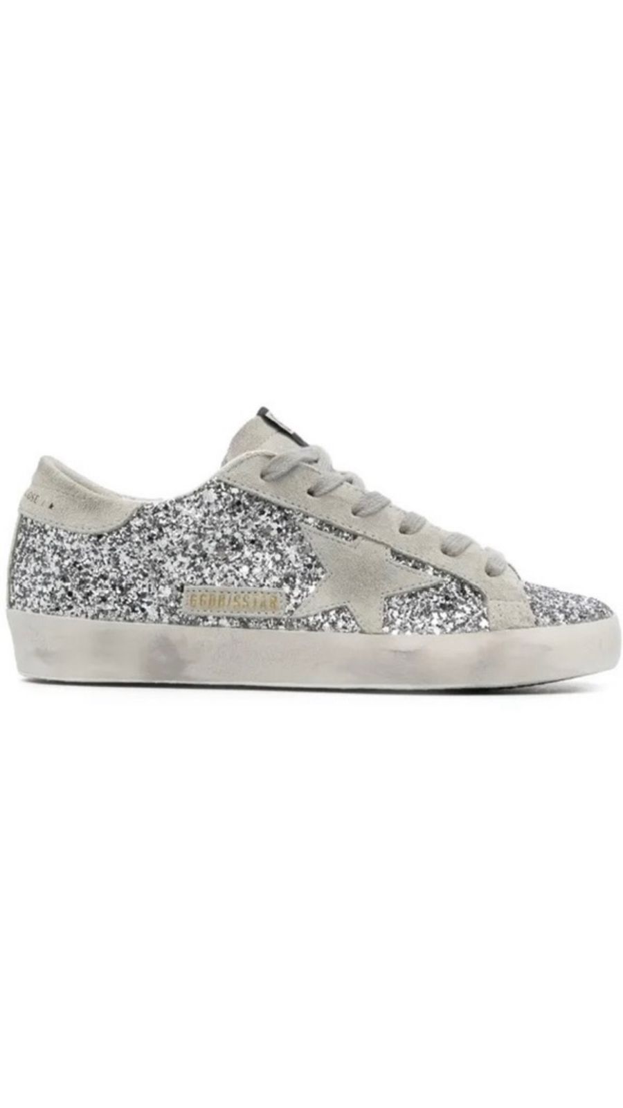 Golden Goose Star Glitter Sneakers | Silver | – Image 1