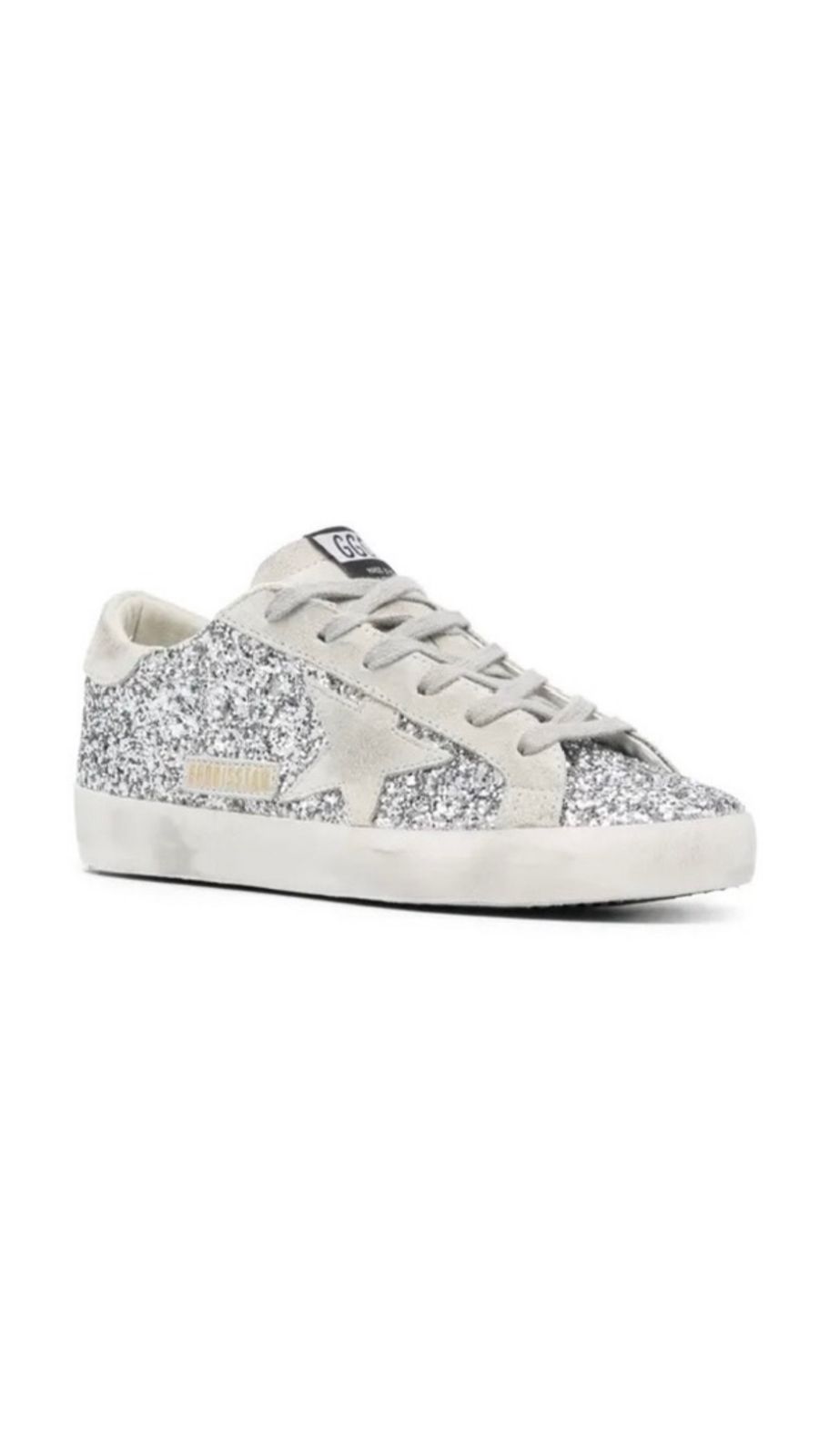 Golden Goose Star Glitter Sneakers | Silver | – Image 2