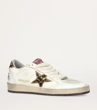 Golden Goose  Leather Pony Hair-Trim Ball Star Sneakers – Image 4
