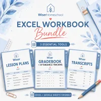 Excel Triple Bundle: Wiser Lesson Plans, Gradebook+Attendance Tracking, & Transcripts – Image 1