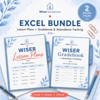 Excel Double Bundle: Wiser Lesson Plans & Wiser Gradebook+Attendance Tracking – Image 1