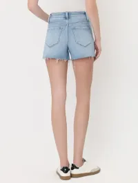 Super High Rise Distressed A-Line Shorts – Image 2