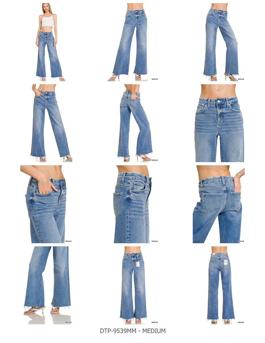 Zenana High Rise Flare Bottom Jeans – Image 4