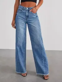 High Waist Wide Leg Jeans – Image 1