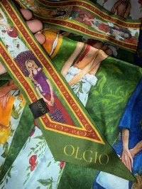 Summer Muses Silk Twill Twilly Scarf 6×120 cm – Image 2