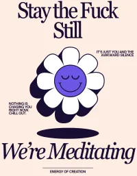 Stay the F*** Still Meditation Cropped Tee – Image 2