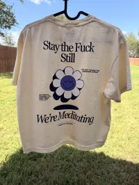 Stay the F*** Still Meditation Cropped Tee – Image 1