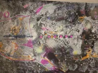 Spirit Guide, Ancestral Acrylic, spray paint on canvas 28 x 26 inches – Image 1