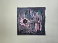 Sound Integration over Water Acrylic and Spray paint on Canvas 24 x 24 inches – Image 1