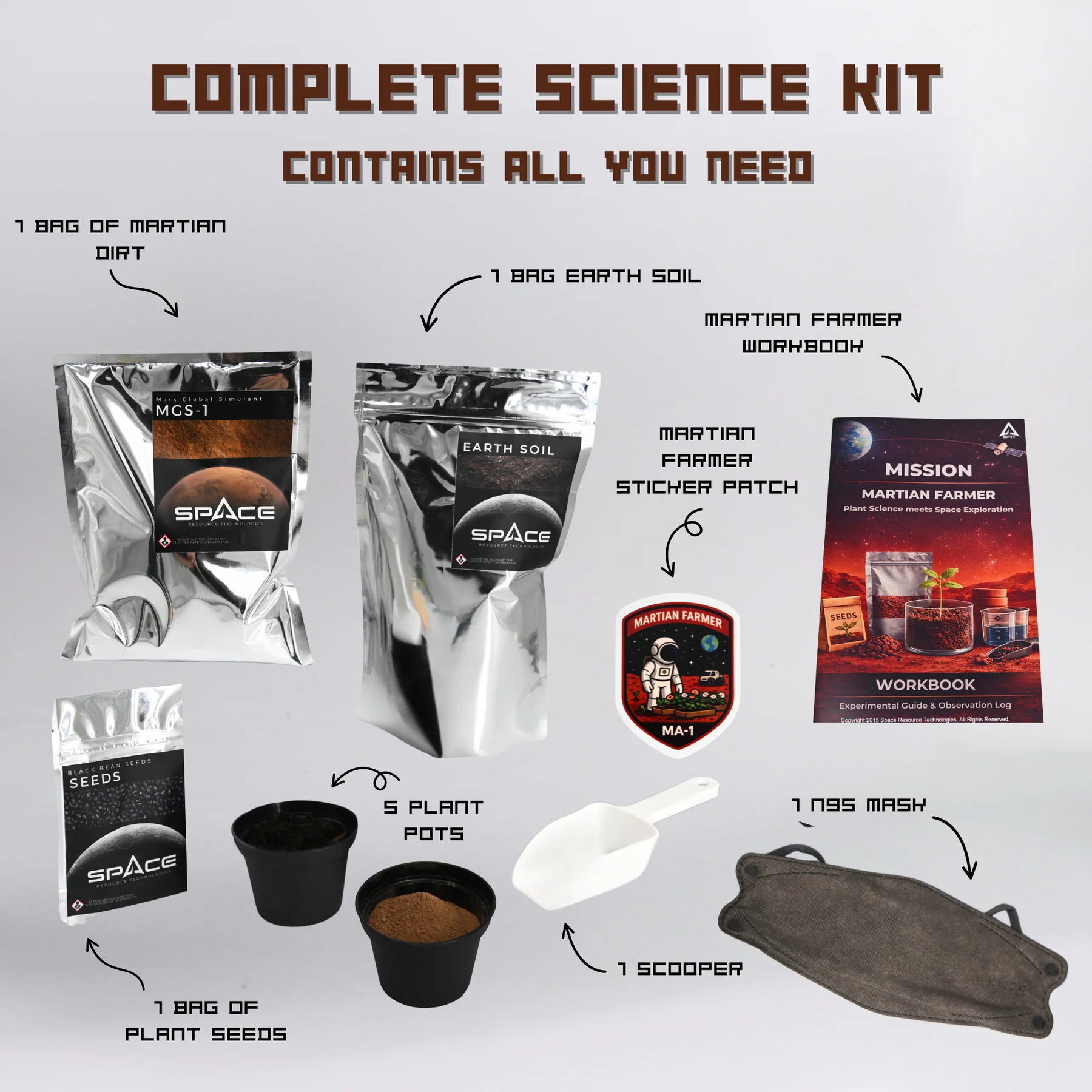 Martian-Farmer Experiment Activity Kit, Grow Plants in Mars Dirt (International Version) – Image 2