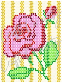 Vintage Rose Diamond Painting Card SVG File – Image 2