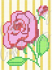 Vintage Rose Diamond Painting Card SVG File – Image 3