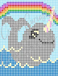 Narwhally Diamond Painting Card SVG File – Image 1